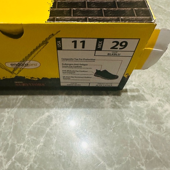 Herman Survivors Cassle Womens Black Composite Toe Work Safety Shoes SZ 11 - Picture 3 of 7